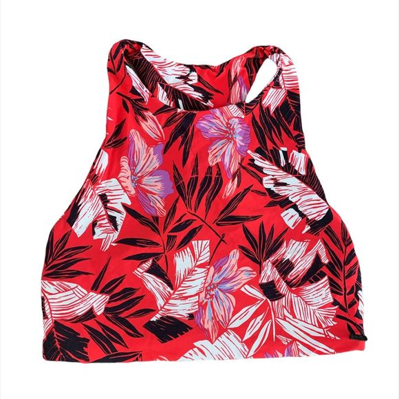 Volcom Other - Volcom sonic bloom bikini swimsuit tropical red bathing suit tank top sz S